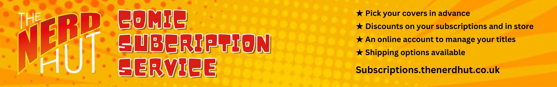 The Nerd Hut subscription banner