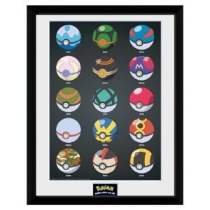 Pokemon Pokeballs framed picture