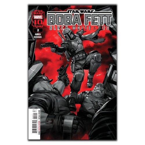 boba fett black white red #2