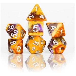 Amethyst Geode Polyhedral Dice Set