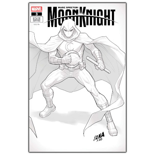 moon knight #3 David Nakayama Color Block White Variant